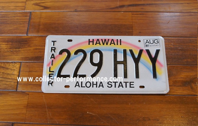 HAWAII ハワイ ナンバープレート 正規品 本物 TRAILER | US & Hawaii