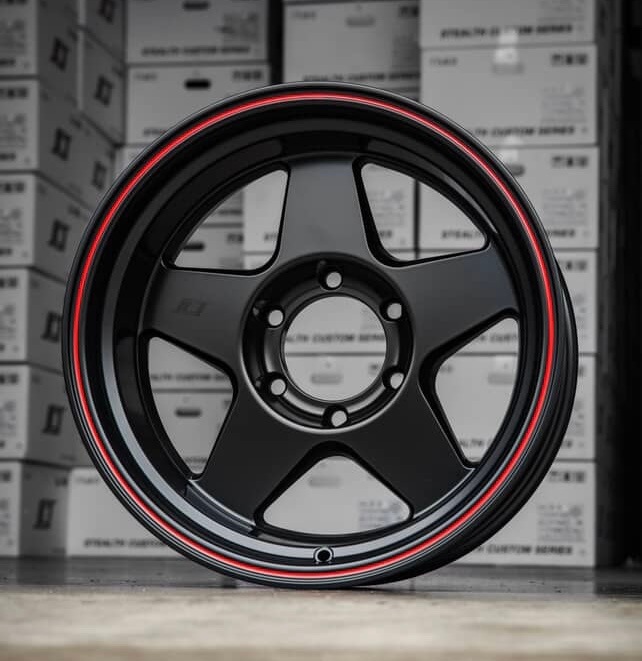 ��������������Ź�������ʤˤĤ�����礻���� SCS��Stealth Custom Series Wheels/���ƥ륹�������ॷ�꡼���� GEN5 Limited Matte Jet Black w/Red Pinstripes �ޥåȥ����åȥ֥�å� ��åɥԥ󥹥ȥ饤�� �ۥ�����