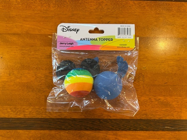 Disney ディズニー スティッチ＆レインボーミッキー アンテナトッパー