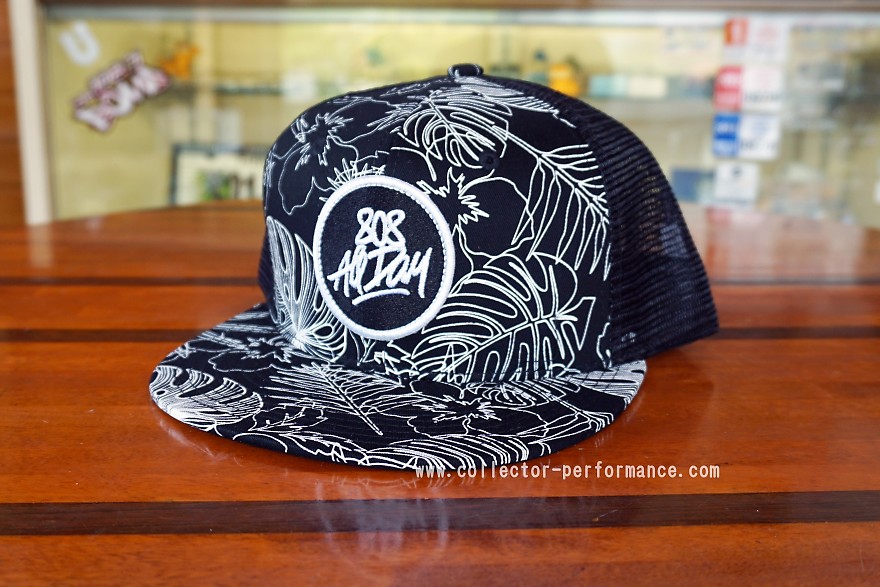 Supplier 刺繍デザイン トラッカーハット ハワイ マウイ 808ALLDAY フローラル トラッカーハット スナップバック