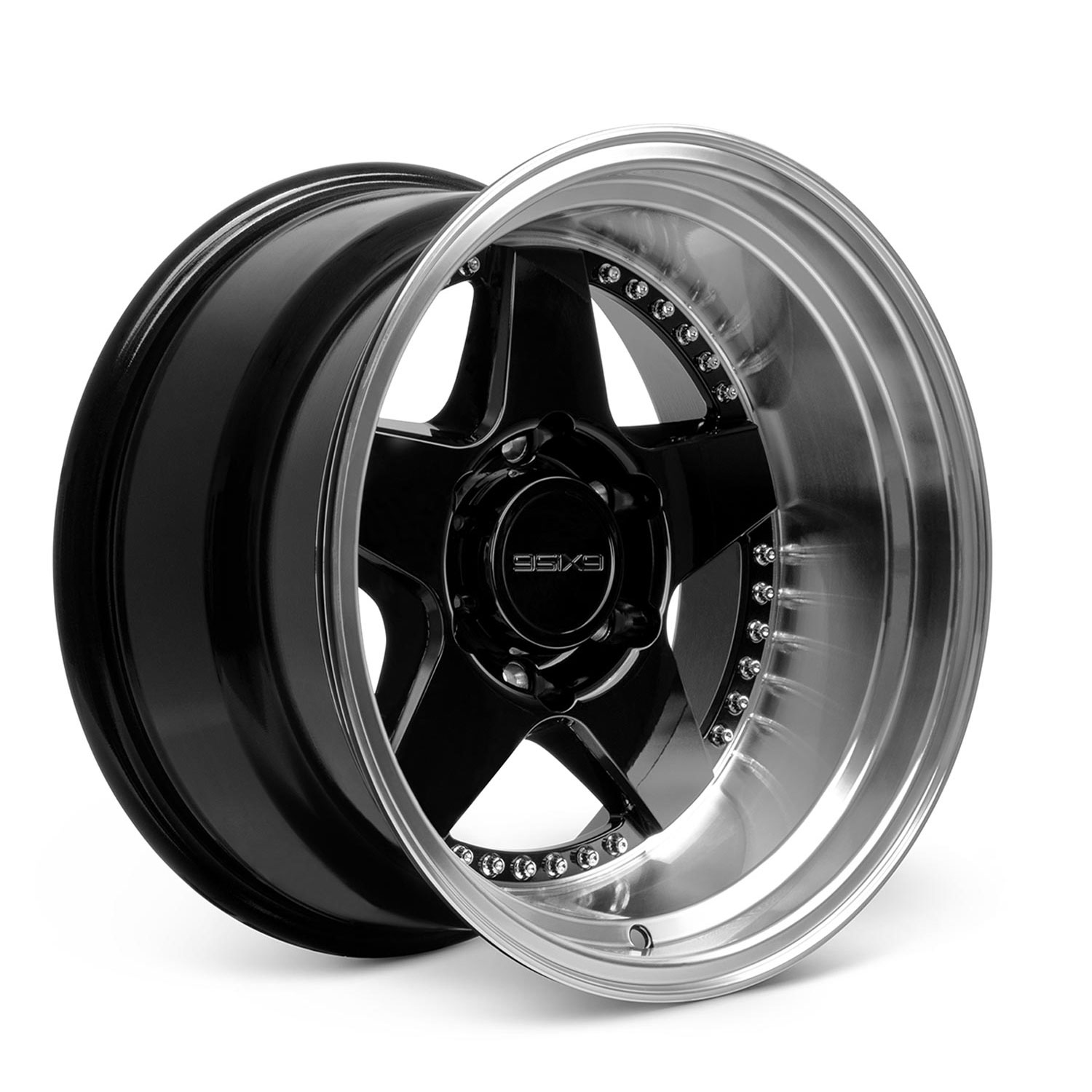 ��16x8.0 17x9.0 �֥��󥺺߸ˤ��ꡪ�� 9SIX9 Wheels FIVE-2 DEEP 16in/17in �ۥ����� �ʥ֥��󥺡��ԥ��Υ֥�å����ޥåȥ֥�å����ޥ���ɡ�