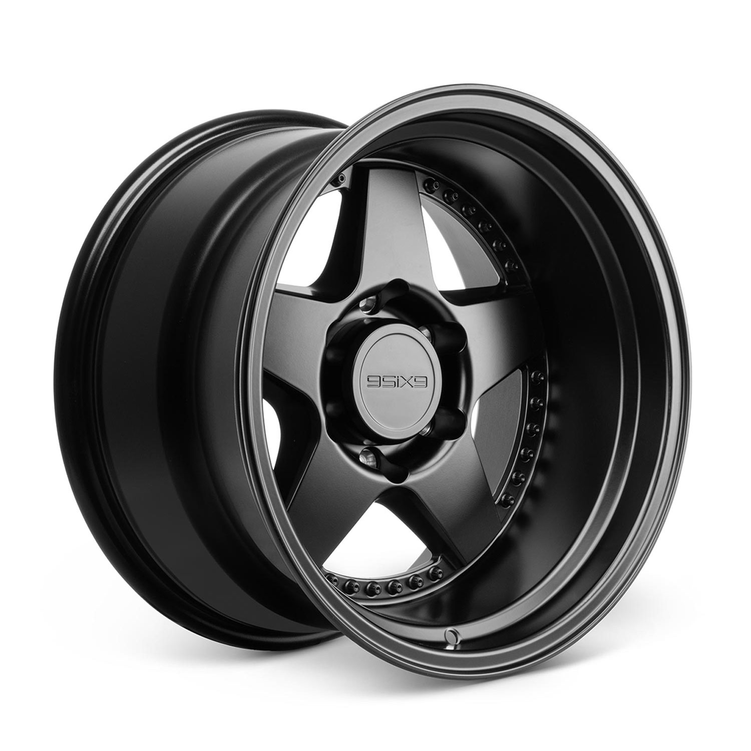 ��16x8.0 17x9.0 �֥��󥺺߸ˤ��ꡪ�� 9SIX9 Wheels FIVE-2 DEEP 16in/17in �ۥ����� �ʥ֥��󥺡��ԥ��Υ֥�å����ޥåȥ֥�å����ޥ���ɡ�