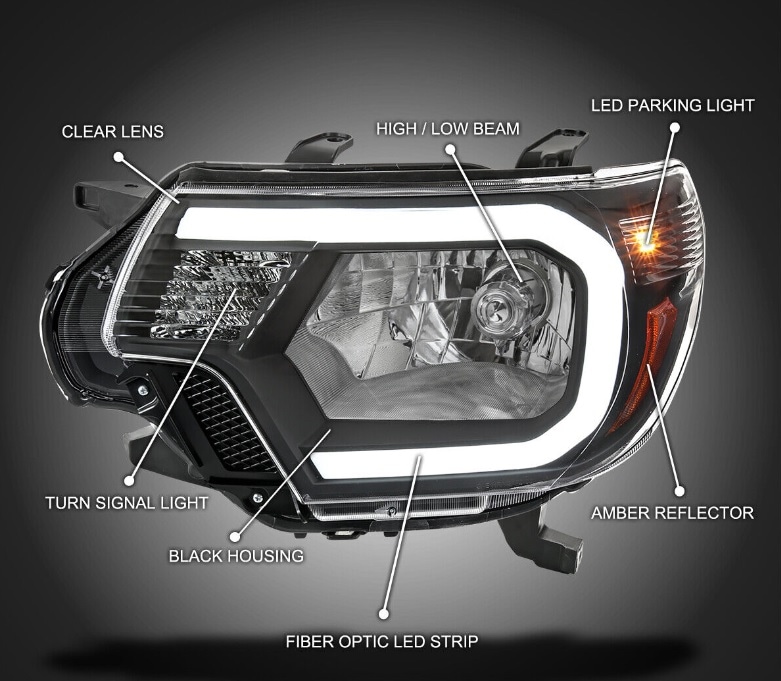 取り寄せ対応！) 2012-15 タコマ TACOMA LEDストリップバー ブラック