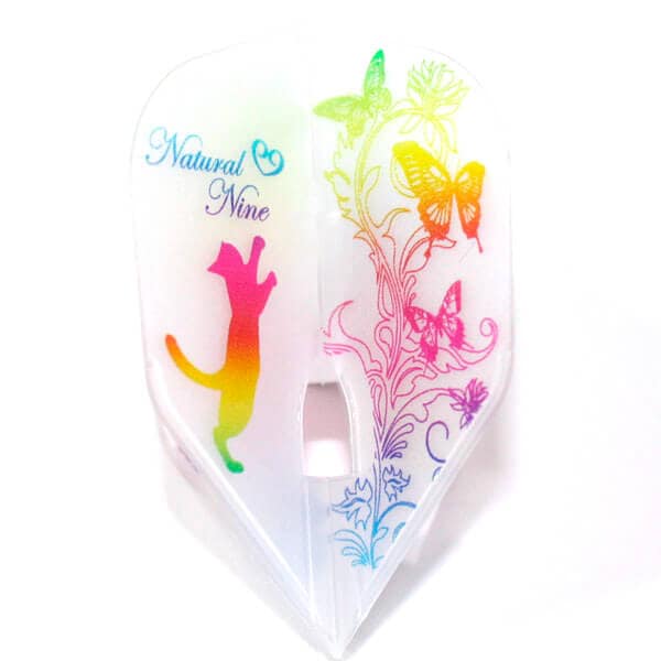 ナチュラルナイン】猫蝶プレミアム レインボー クリアホワイト