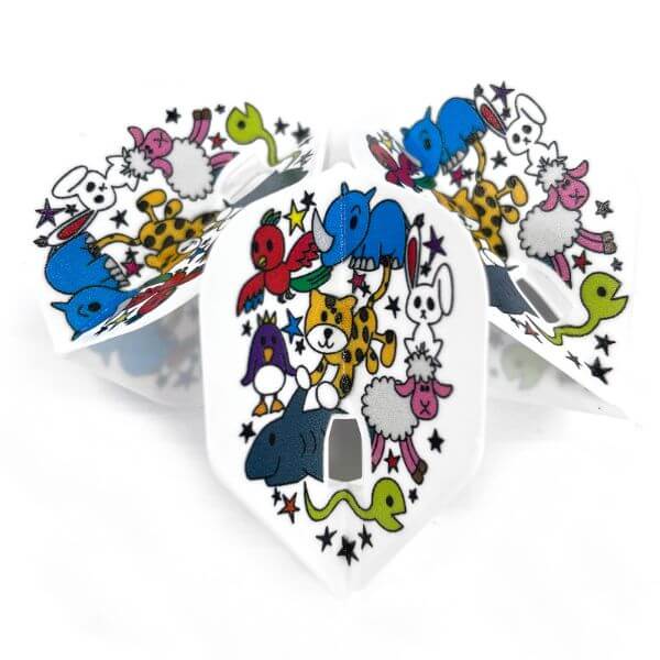 ナチュラルナイン】みんなともだち ホワイト シェイプ ダーツ フライト