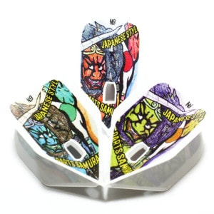 【ナチュラルナイン】跳人 ハネト ホワイト シェイプ ダーツ フライト|フライト