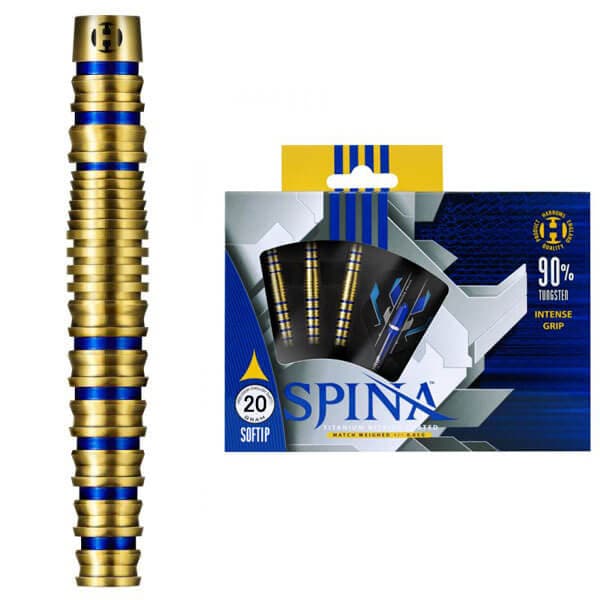 【タングステン90%】Harrows SPINA GOLD 20g バレル【ハローズ】スピーナ ゴールド 90% 2BA 20gR｜ダーツ用品