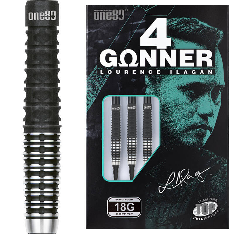 【超美品】One80 GUNNER(ガンナー) ver.4 2BA 22 g ダーツ > ソフトダーツ > ブランド【ワ行】 > ワンエイティ > Gunner