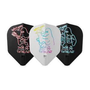 【ダイナスティー】トータルファット ホセ ver.2 EZ シェイプ ホワイト ダーツ フライト|フライト