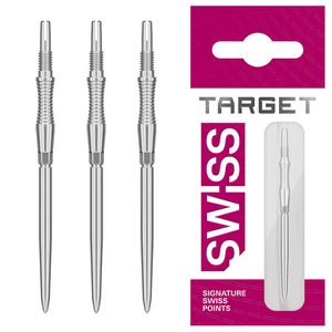 【ターゲット】シグネチャー スイスポイント RST シルバ ー42mm ダーツ スティールチップ|チップ