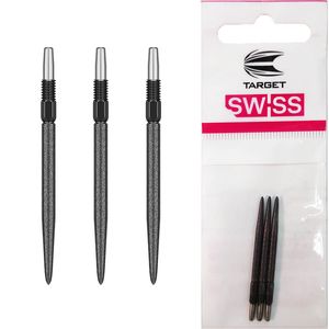 【ターゲット】SWISS SLK POINT ブラック 30mm ダーツ スティールチップ|チップ