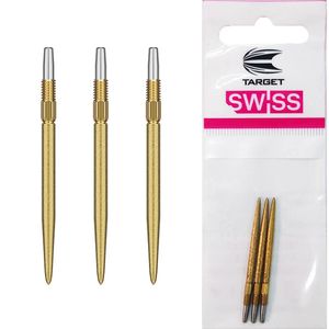 【ターゲット】SWISS SLK POINT ゴールド 30mm ダーツ スティールチップ|チップ