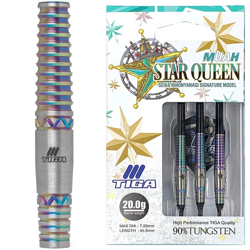 ティガ STAR QUEEN スタークイーン 2BA20g 二本柳星奈選手 ダーツ バレル