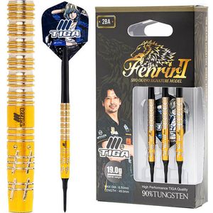 11/22発売【ティガ】Fenrir2 GOLD フェンリル2 限定カラー ゴールド2BA19g 岡野翔選手 ダーツ バレル|TIGA (ティガ)|ソフトダーツ