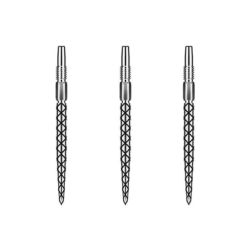 ダーツティップ メタル製 シルバー レッド 3本セット ターゲット スイスポイント ダイヤモンドプロ シルバ ー26mm ダーツ