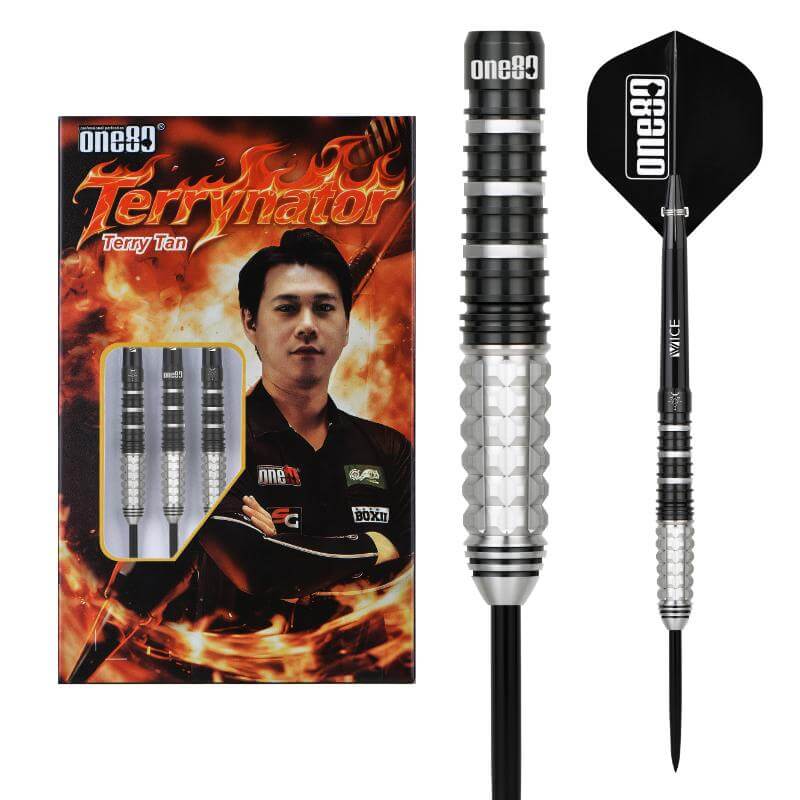 one80 Terrynator Terry Tan ダーツ バレル ONE80 Terrynator テリーネイター スティール22.5g ブラック テリー