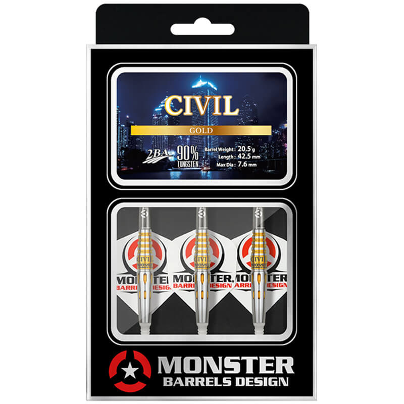 モンスター CIVIL シヴィル ゴールド 2BA20.5g ダーツ バレル