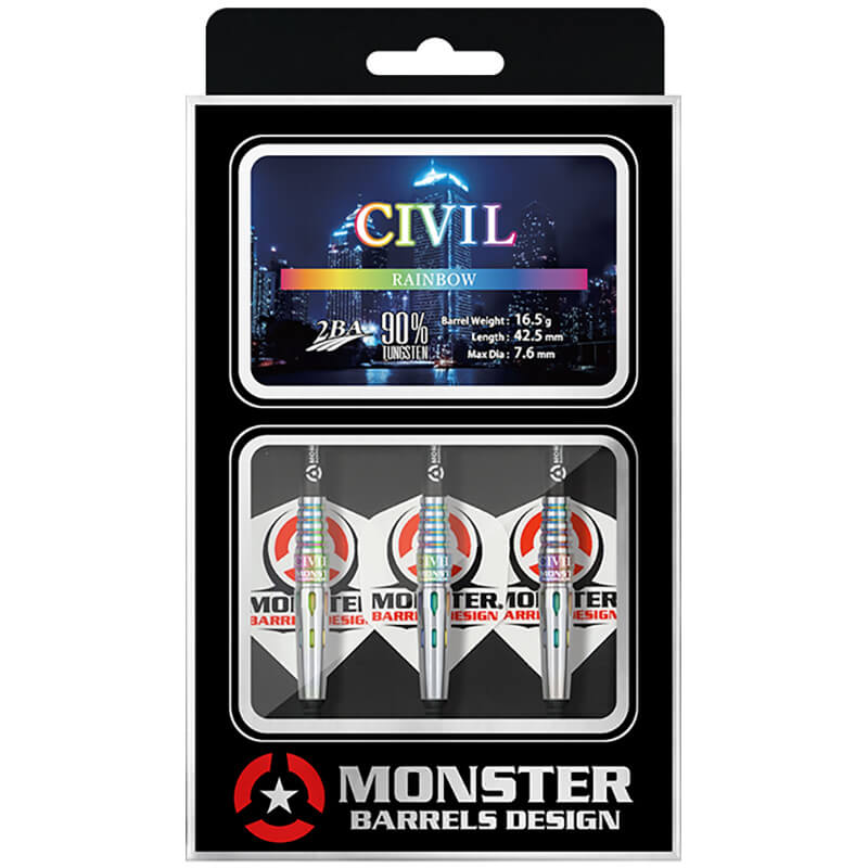 モンスター CIVIL シヴィル レインボー 2BA16.5g ダーツ バレル