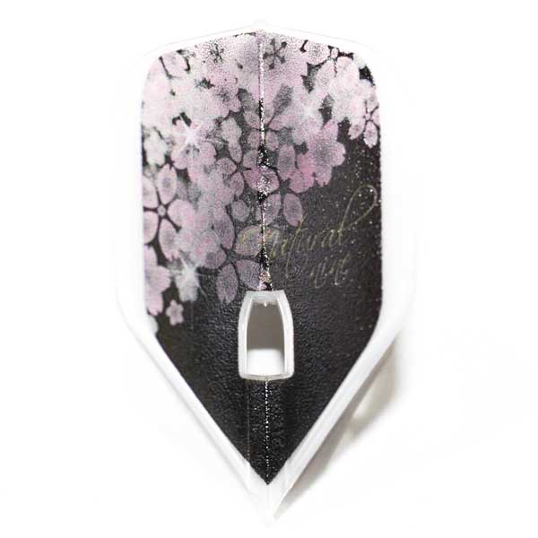 ナチュラルナイン 夢桜 ブラック クリアホワイト シェイプ ダーツ フライト