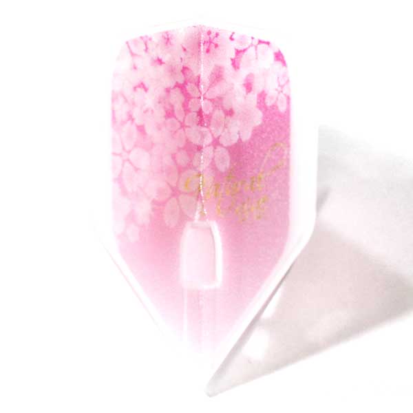 ナチュラルナイン 夢桜 ブラック クリアホワイト シェイプ ダーツ フライト