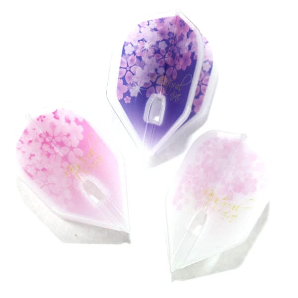 ナチュラルナイン 夢桜 パープル クリアホワイト シェイプ ダーツ フライト