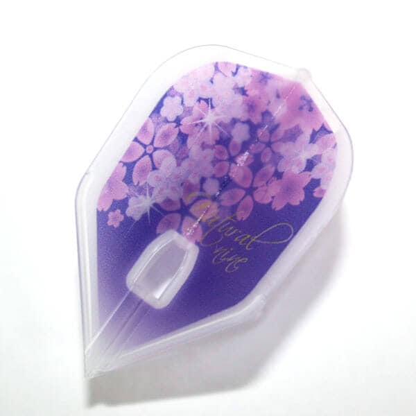 ナチュラルナイン 夢桜 パープル クリアホワイト シェイプ ダーツ フライト