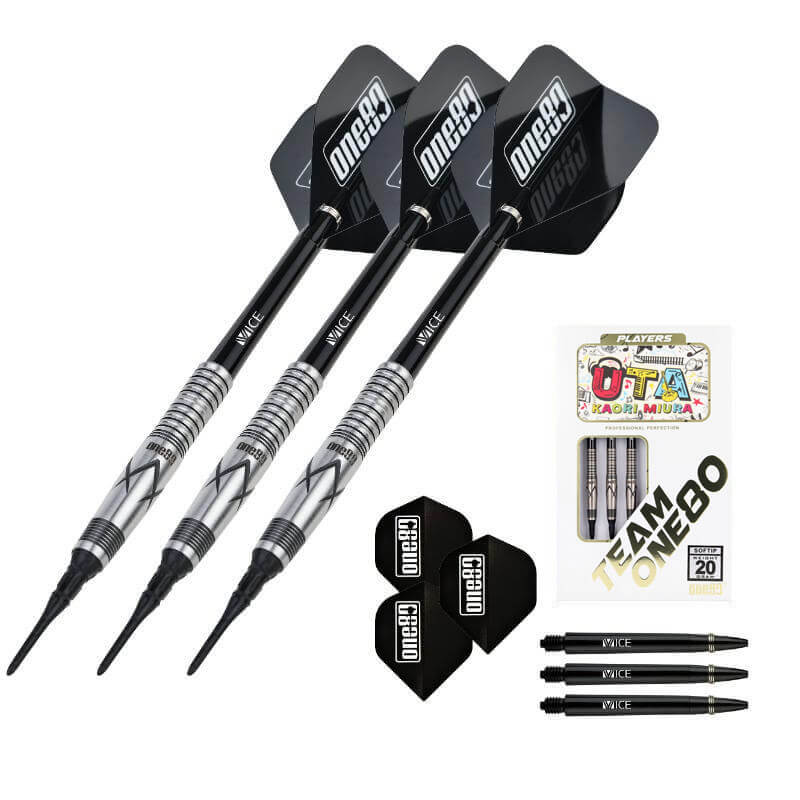 ダーツ　ONE80 ウタ 三浦歌織モデル ブラック 2BA 20g UTA ONE80 Uta ウタ ブラック 2BA20g 三浦歌織選手 ダーツ バレル