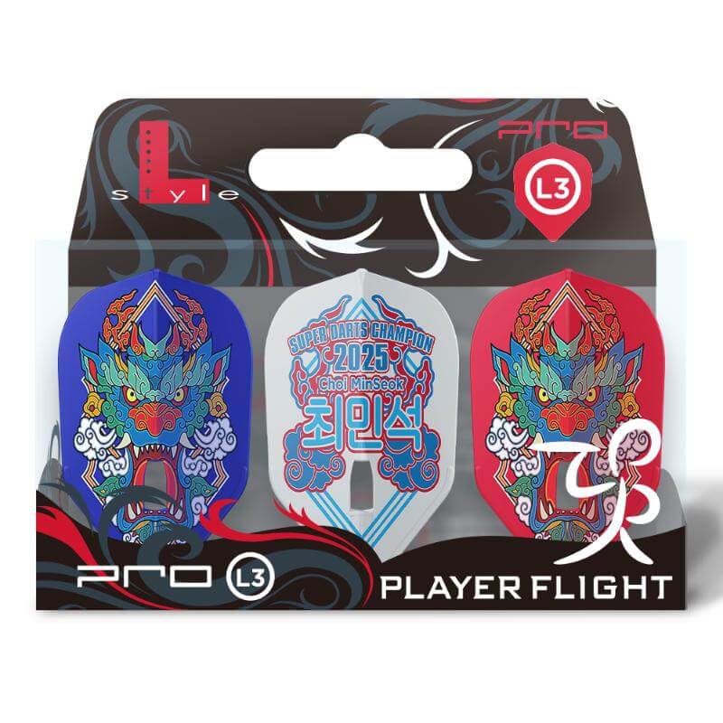 ���륹������ �������ߥ󥽥� 2025 �����ѡ������� �����ԥ��� ����ե饤�� L-style L-Flight PRO Choi Min Seok 2025 SUPER DARTS CHAMPION ������ �ե饤�� L3 �������� �ߥå���