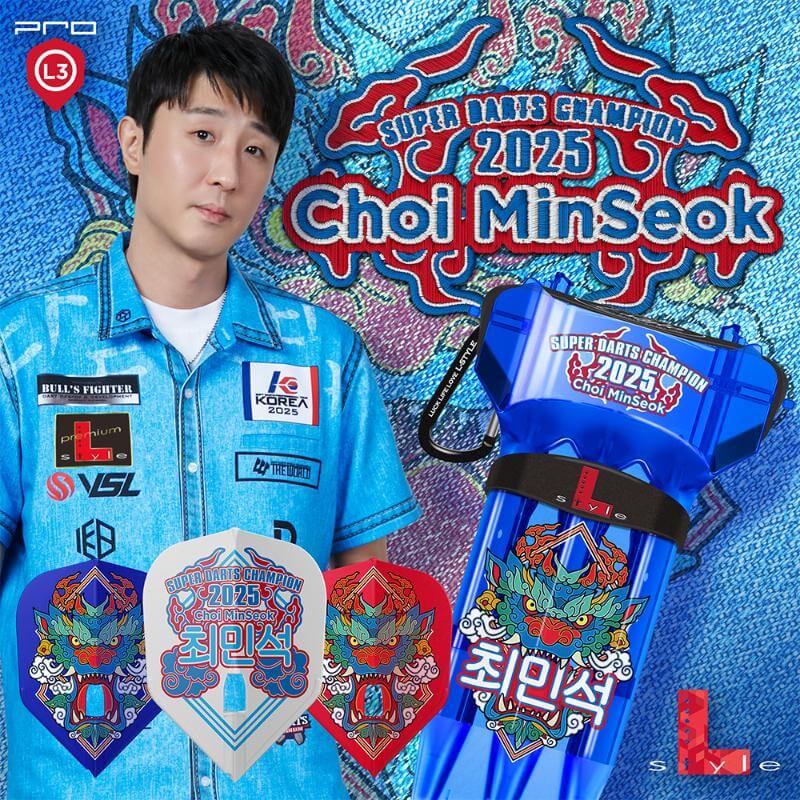 ���륹������ �������ߥ󥽥� 2025 �����ѡ������� �����ԥ��� ����ե饤�� L-style L-Flight PRO Choi Min Seok 2025 SUPER DARTS CHAMPION ������ �ե饤�� L3 �������� �ߥå���