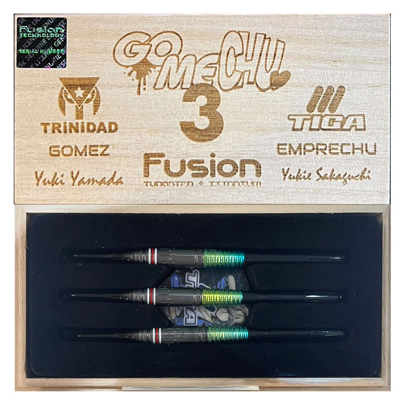 定価22000円 ソフトダーツ 大人気モデル ゴメチュ3 フュージョン ティガ ティガ×トリニダード 山田勇樹×坂口優希恵選手 ゴメチュ3 フュージョン