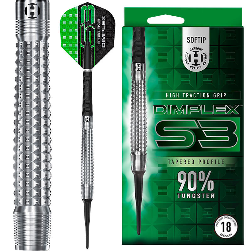 定価12500円 ディンプレックス テーパード 18g （バレル重量16g） ハローズ ディンプレックス S3 テーパード 2BA18g ダーツ バレル