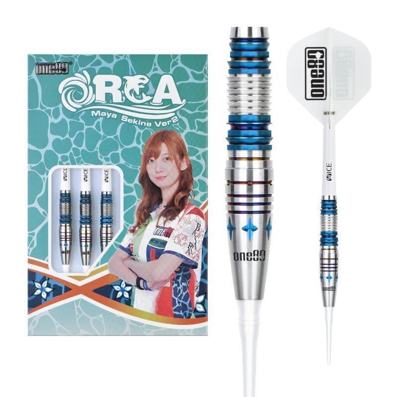 ONE80 Orca ver.2 オルカ2 ブルー No.5 19g 関根麻耶選手 ダーツ バレル