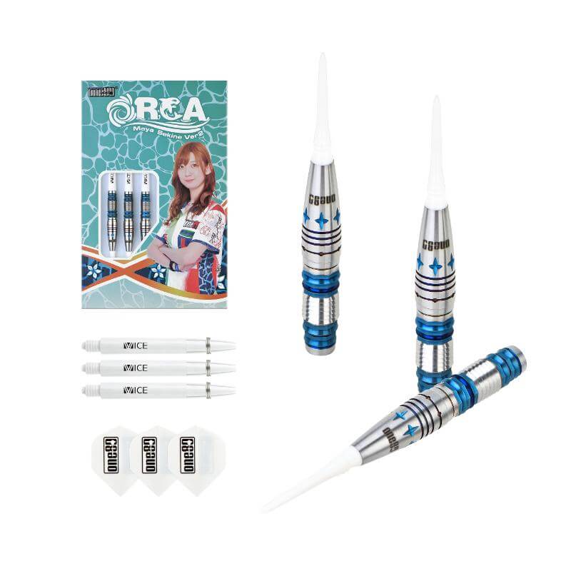 ONE80 Orca ver.2 オルカ2 ブルー No.5 19g 関根麻耶選手 ダーツ バレル