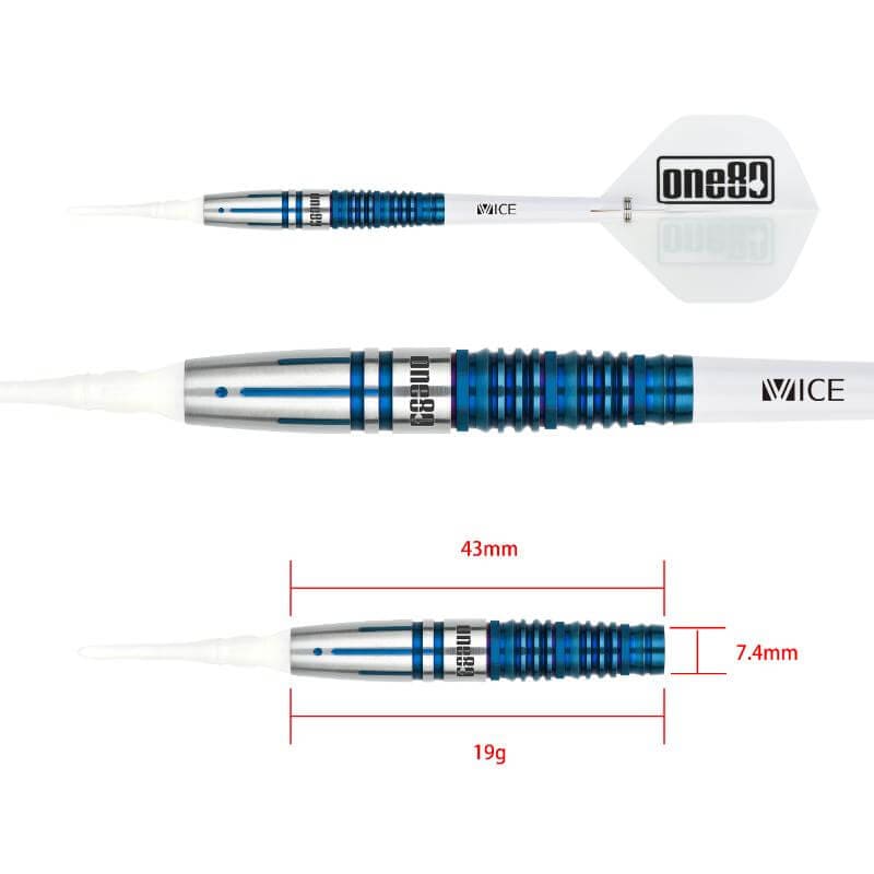 ONE80 Hiromitsu Tsuji 3 2BA19g ブルー 辻裕充選手 ダーツ バレル