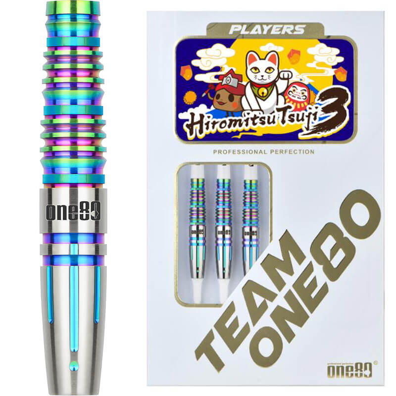 ONE80 Hiromitsu Tsuji 3 2BA21g レインボー 辻裕充選手 ダーツ バレル