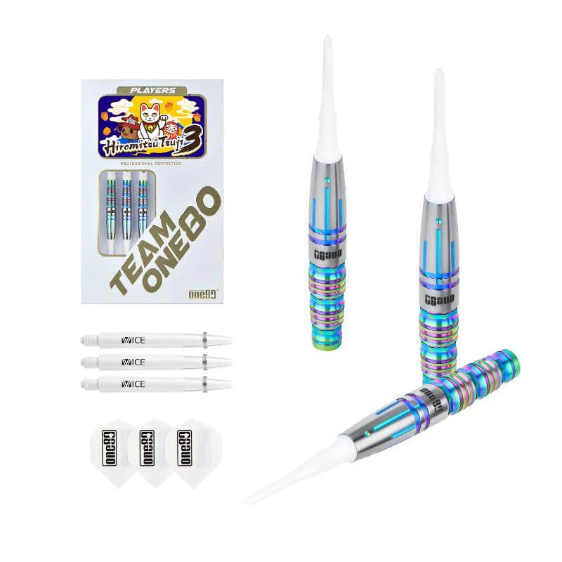 ONE80 Hiromitsu Tsuji 3 2BA21g レインボー 辻裕充選手 ダーツ バレル