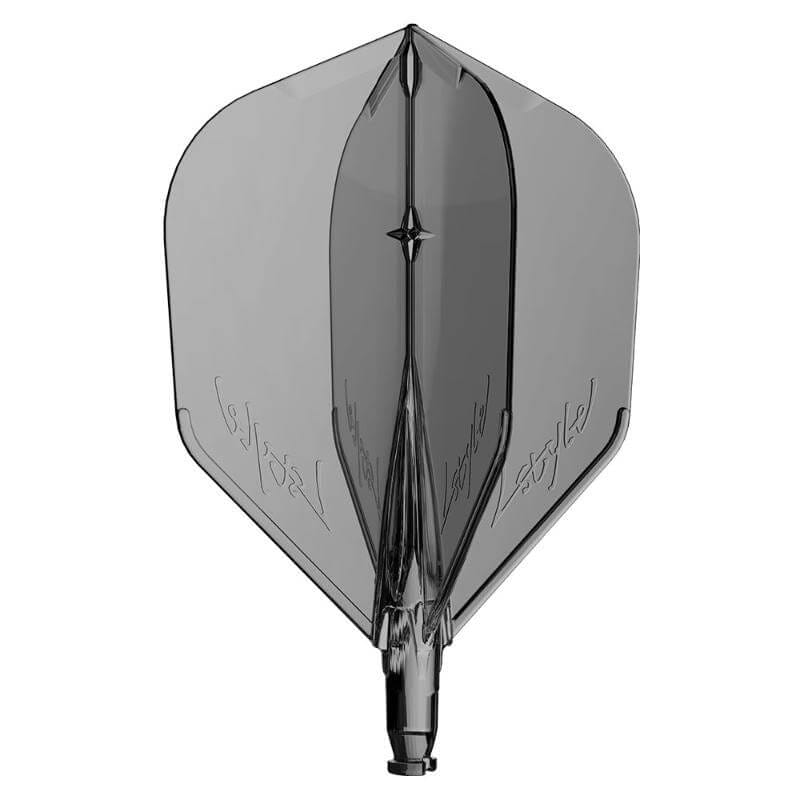 克*丘様 L-style ダーツ用品 カーボン 260 シェイプ フライト エルスタイル エルシステム フライト シェイプ クリアブラック 1個入り