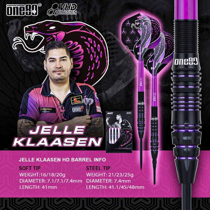 ONE80 ヤラ・クラッセン スティール25g ハードダーツ バレル