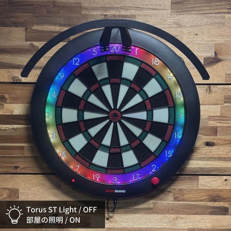 �ڥߥå��������ġ�TORUS ST DARTBOARD LIGHTING �ȡ��饹 ���եȥ��å� �����ĥܡ��ɥ饤��