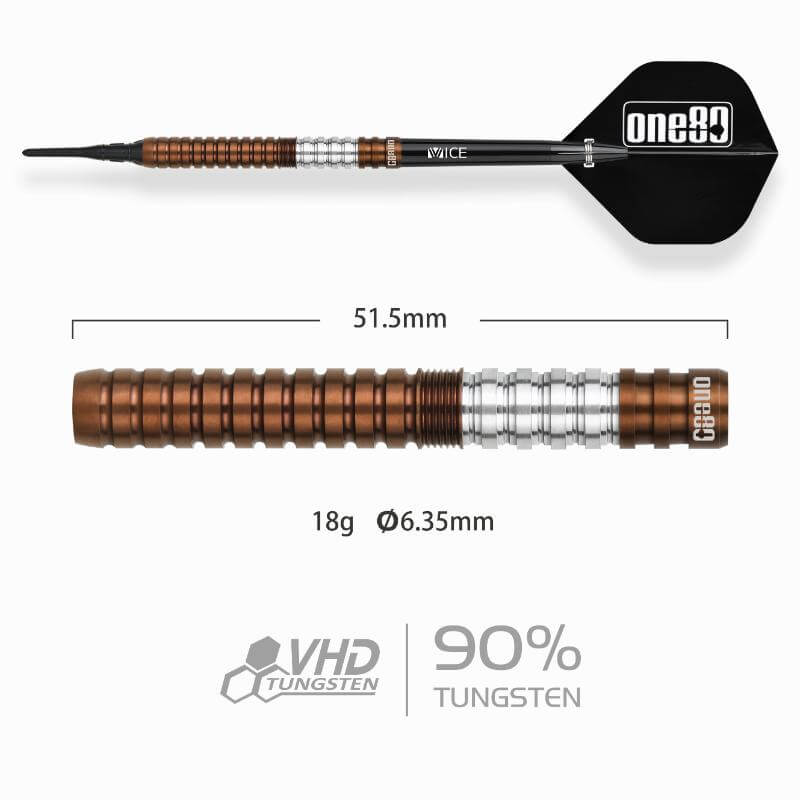 ONE80 REIGN ver.2 レイン2 2BA18g Coffee 中井涼選手 ダーツ バレル