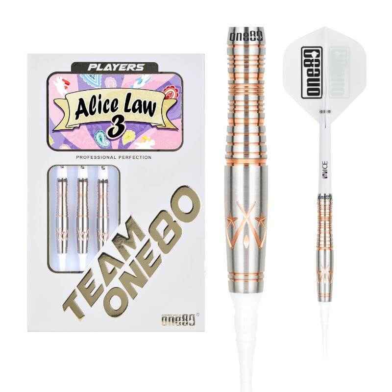 TEAM ONE80 Alice Law ソフトチップダーツ 18g ONE80 Alice Law3 2BA18g アリス・ロー選手 ダーツ バレル