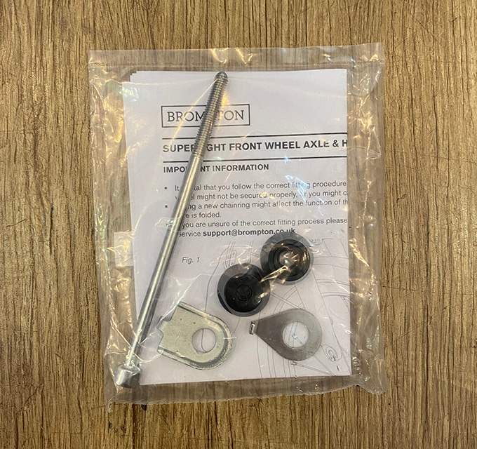 BROMPTON（ブロンプトン） Superlight Front Wheel Axle & Fixings