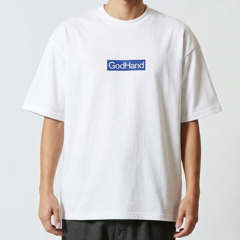 メーカー直販] ゴッドハンドビッグシルエットTシャツ ホワイト各種