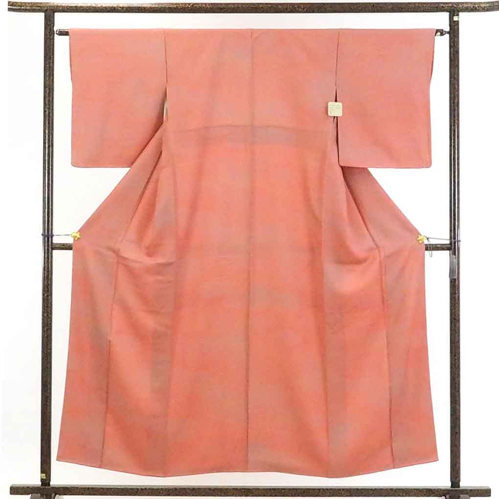 【在庫処分】リサイクル着物 色無地正絹ピンクぼかし袷色無地レディース【裄Mサイズ】身丈155cm 裄63cm 前幅23cm 後幅28.5cm 袖丈48cm【ランクA】