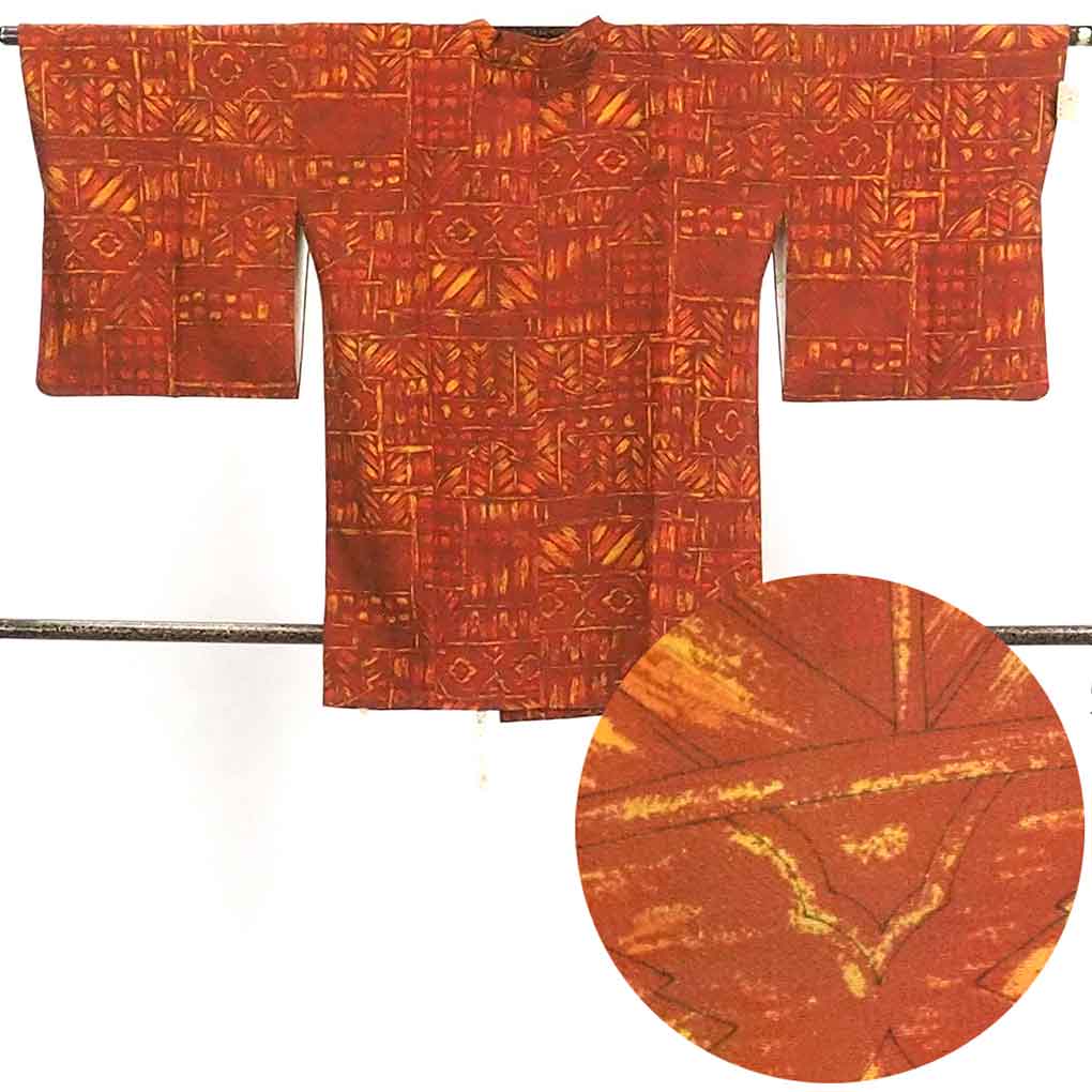 リサイクル着物 道行コート・道中着正絹茶色地袷道行コート レディース 秋冬春用 シルク ブラウン 裄Mサイズ身丈84cm 裄65cm 袖丈47cm【ランクA】