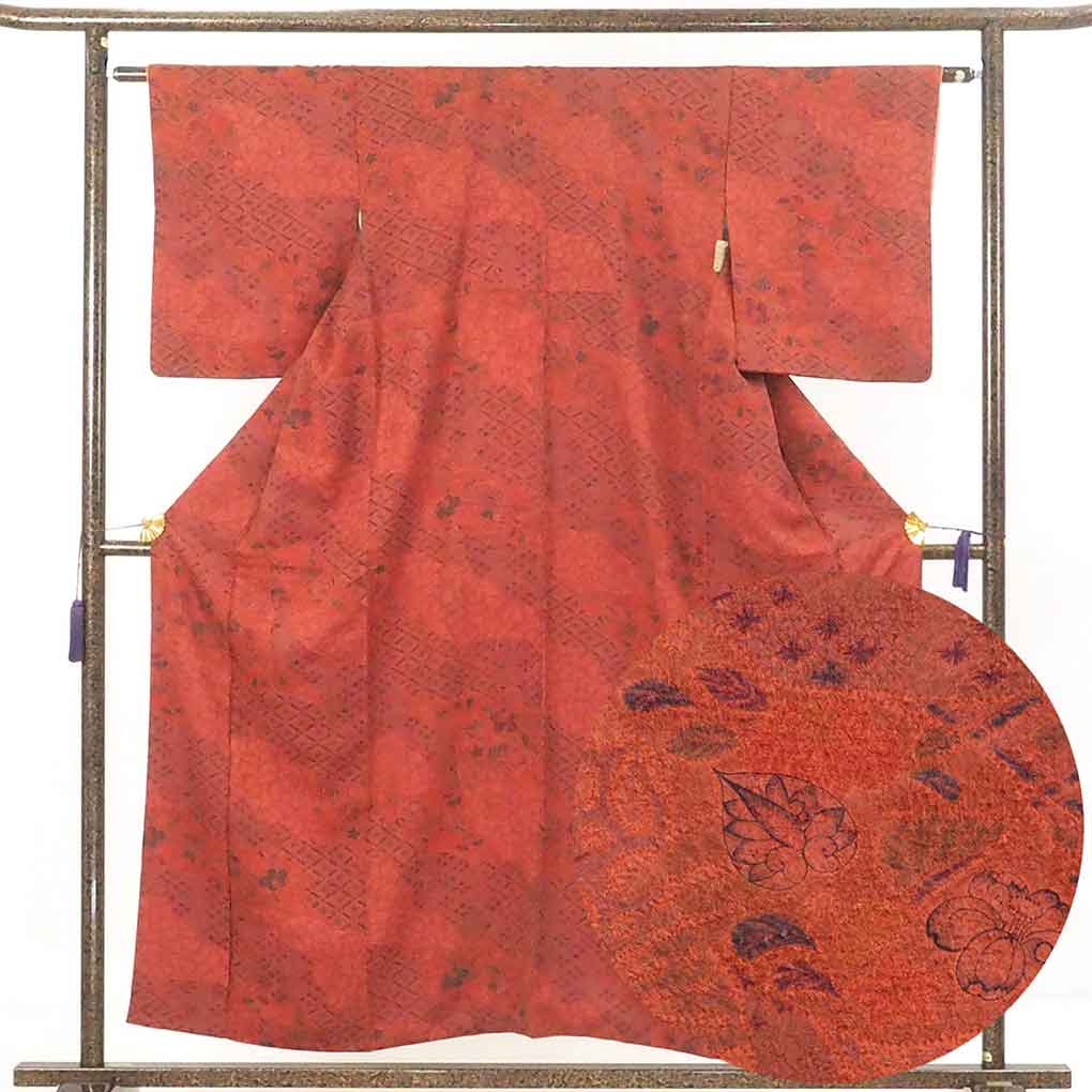 衝撃特価 No.1432 着物 正絹 紬 訪問着 仮絵羽 夏 反物 新品未使用 ...