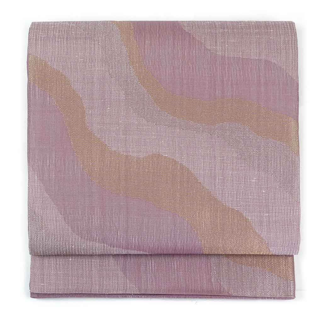 夏用 袋帯 抽象模様 幾何学模様 四角 着物 065w d リサイクル帯】 袋帯 ☆