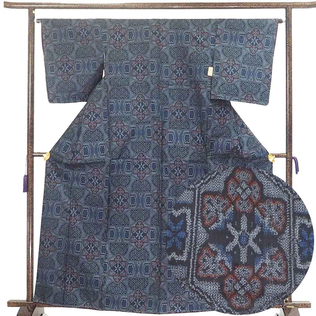 リサイクル 紬 身丈165cm 裄64cm 前幅23cm 後幅30cm 袖丈49cm 袖幅32cm 正絹(シルク) レディース 袷仕立 秋冬春 ...