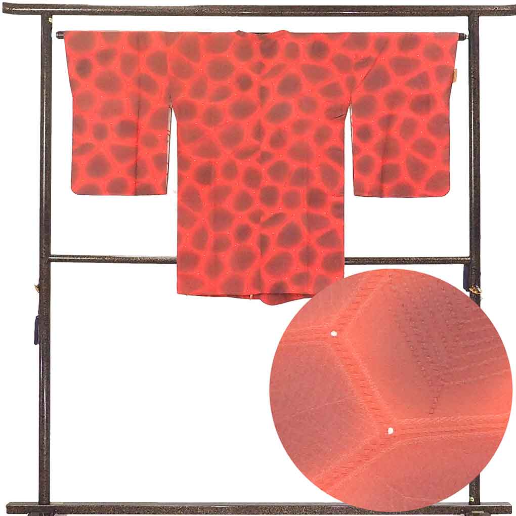 リサイクル コート 身丈85cm 裄65cm 袖丈54cm 袖幅33.5cm 正絹（シルク） レディース 袷仕立 秋冬春用 ピンク地 裄Mサイズ 美品 リサイクル リユース【ランクA】