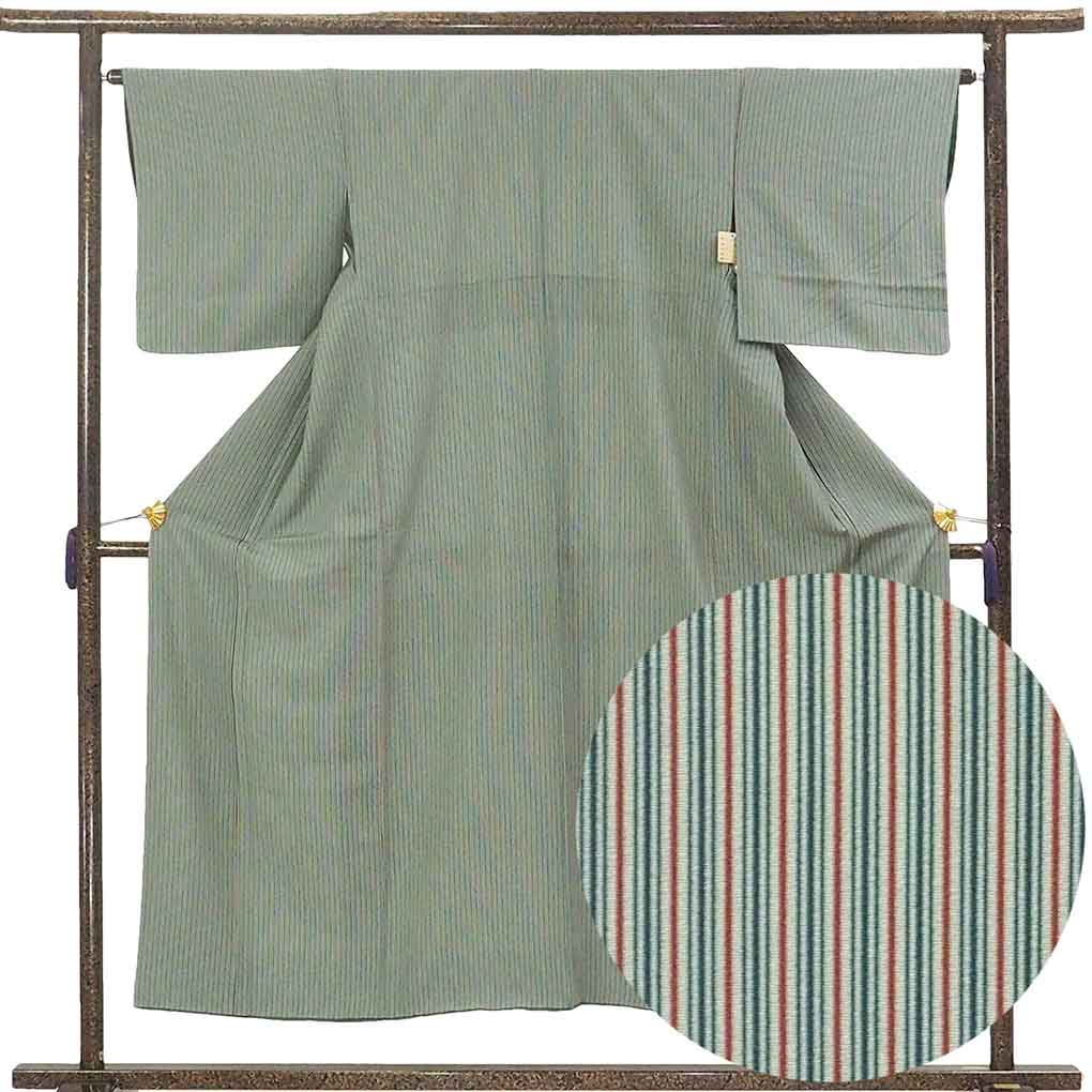 紬 身丈163cm 裄65cm 前幅22.5cm 後幅30cm 袖丈49cm 袷仕立 正絹